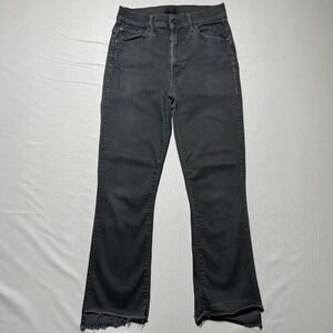 Mother‎ Jeans Womens 26 Black Insider Crop Step Fray Not Guilty Distressed USA